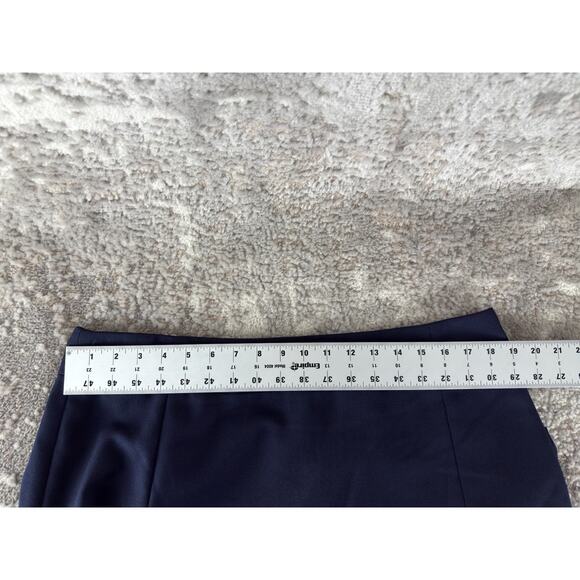 NEW Pendleton Petite Size 16 Career Minimalist Wool Midi Pencil Skirt Navy Zip - Picture 4 of 12